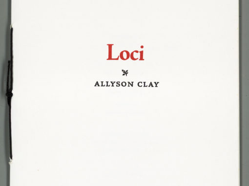 Loci – artist book